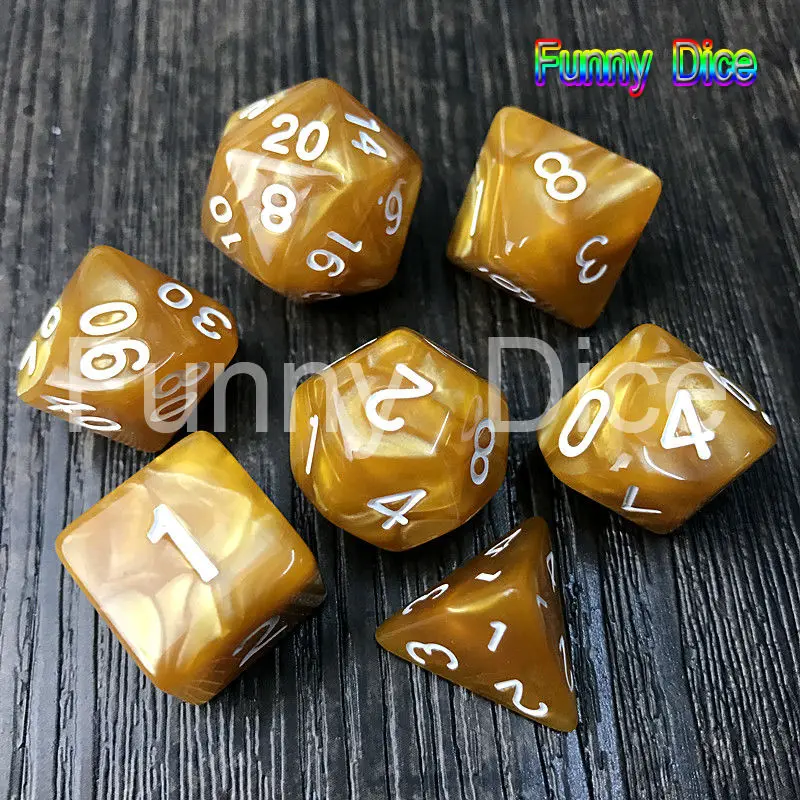 7 шт многосторонних Dnd плашек для игр домашние TRPG ролевые игры, настольные игры, цифровые кости, игральные кости, как настоящее время, tor Kit