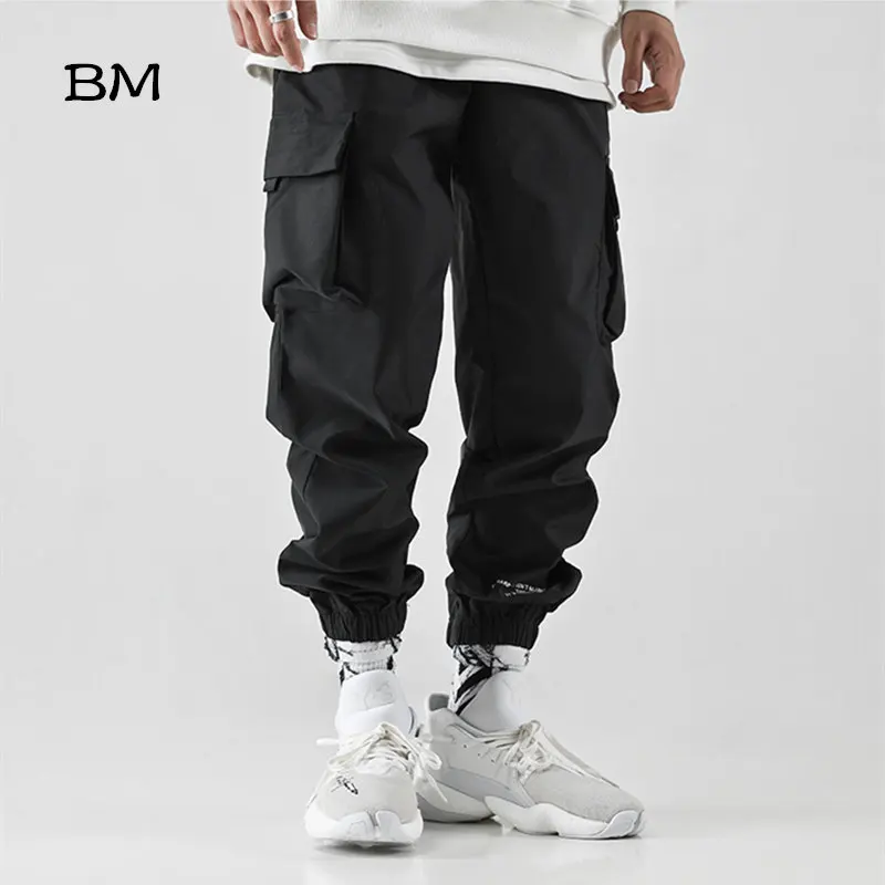 Japanese harajuku joggers hiking pants men streetwear cargo korean style trousers hip hop pantalones kpop harem | Мужская одежда