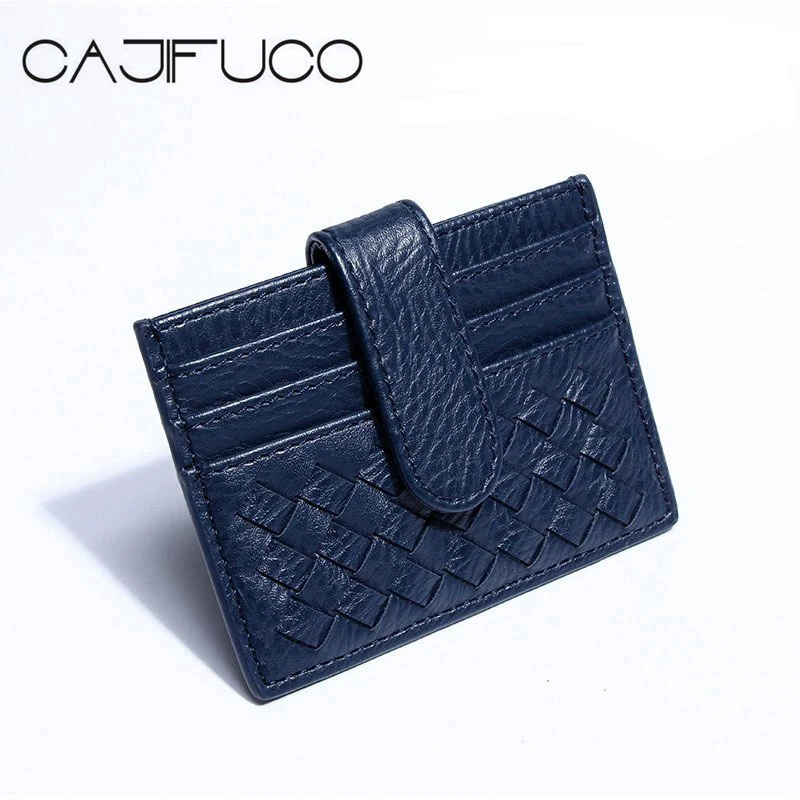 CAJIFUCO, корейский стиль, для мужчин и женщин, порте, карт, плетение, кредитный держатель для карт, на застежке, кошелек для монет, вязаный, для карт, чехол, кошелек, волшебный кошелек