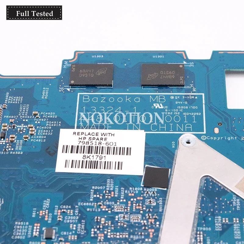 NOKOTION 13324-1 798518-601 798518-001 для ноутбука HP EliteBook Folio 1040 G2 материнская плата 448.01T01.0011 SR23Y