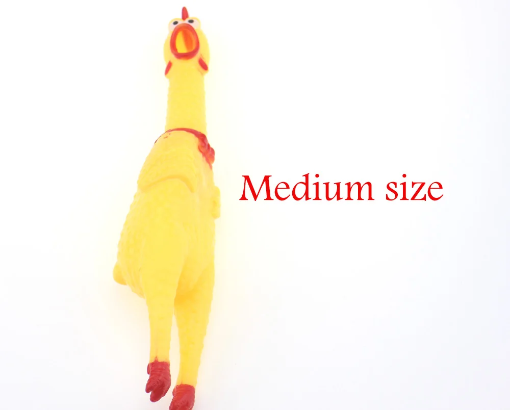 16 см резиновая кричащая курица сжимаемая для питомцев веселая новинка игрушка в