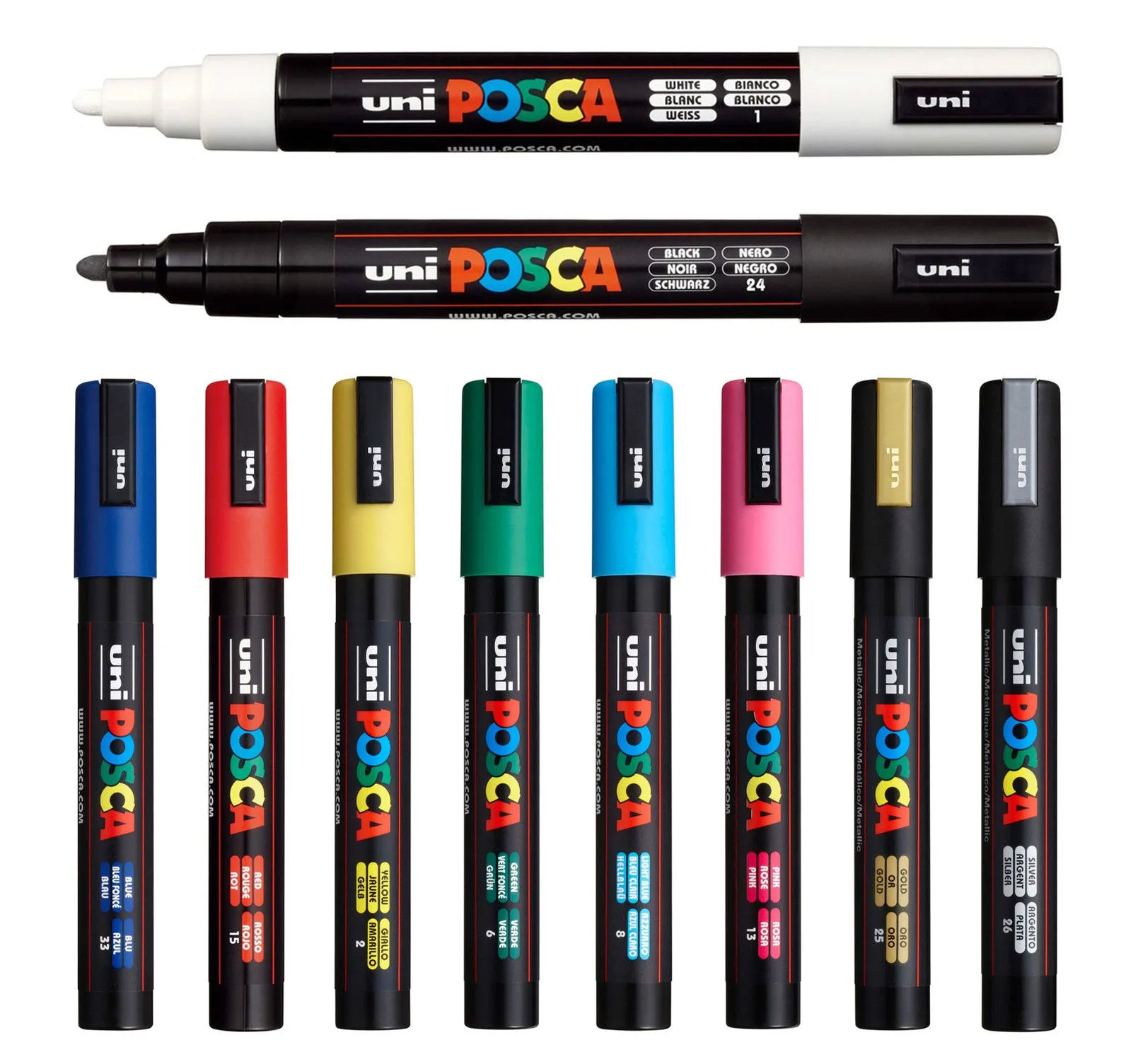

Uni Posca PC-5M Художественный набор для рисования-10 самых популярных цветов