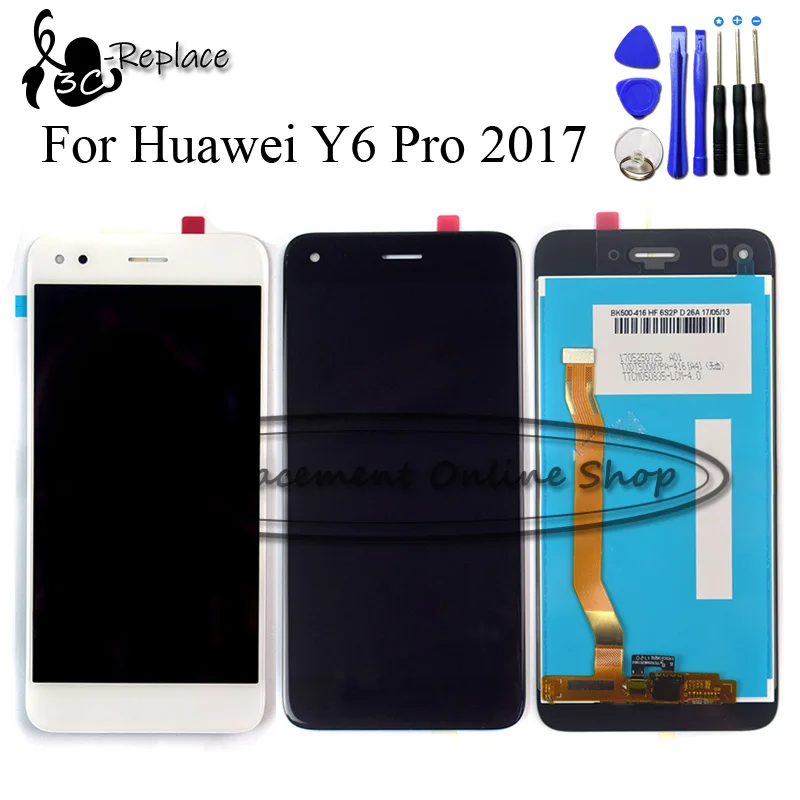 Черный/белый/золотой для Huawei Y6 Pro 2017 Nova lite SLA L02 L22 TL00 ЖК дисплей + сенсорный экран