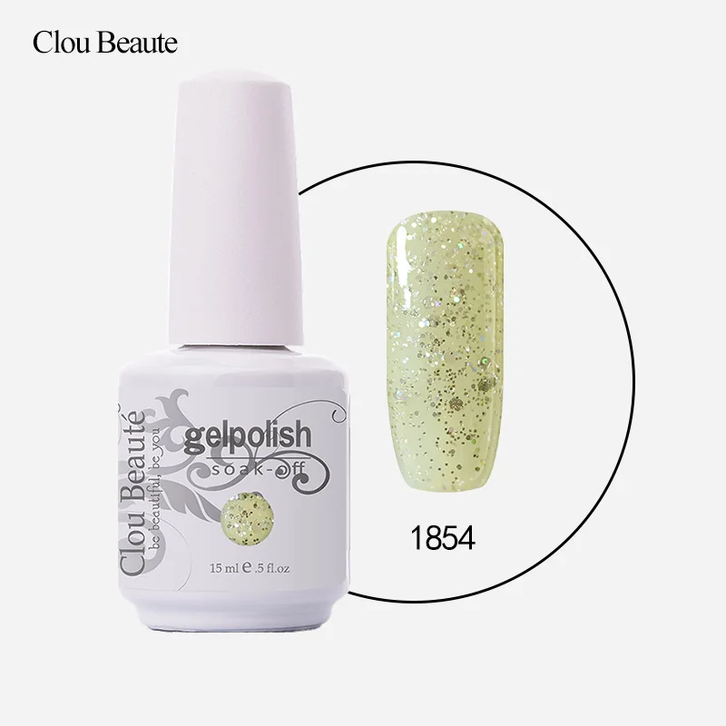 Clou Beaute Гель-лак для ногтей Maquiagem unhas em гель vernis Полупостоянный Nagellack 15 мл дизайн ногтей - Цвет: 1854