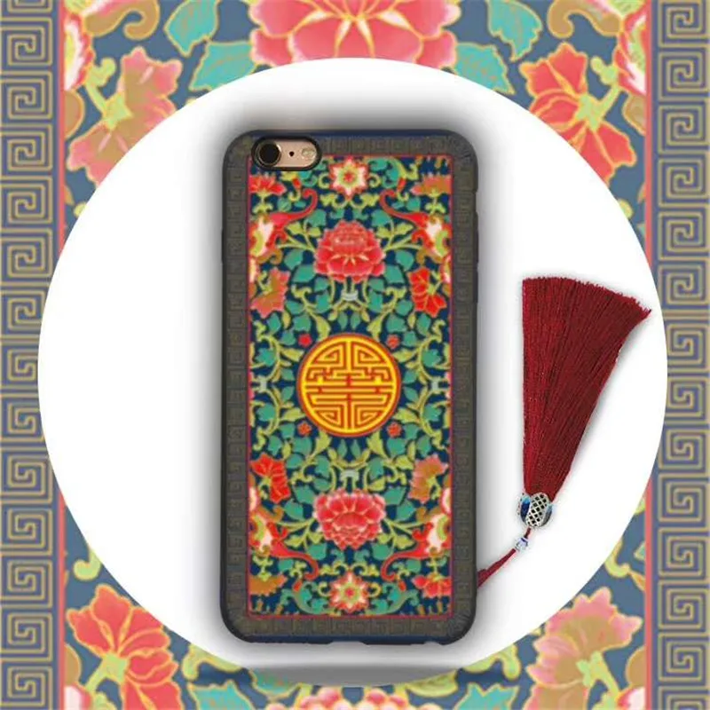 Для iPhone Xs X 6 6S Plus чехол для телефона Китайская традиционная вышивка ремесло 3D