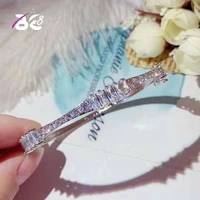 be 8 luxury aaazircoina bangle for woman dress trendy exquisite micro pave cz crystal cuff bracelet bangle for gift b117
