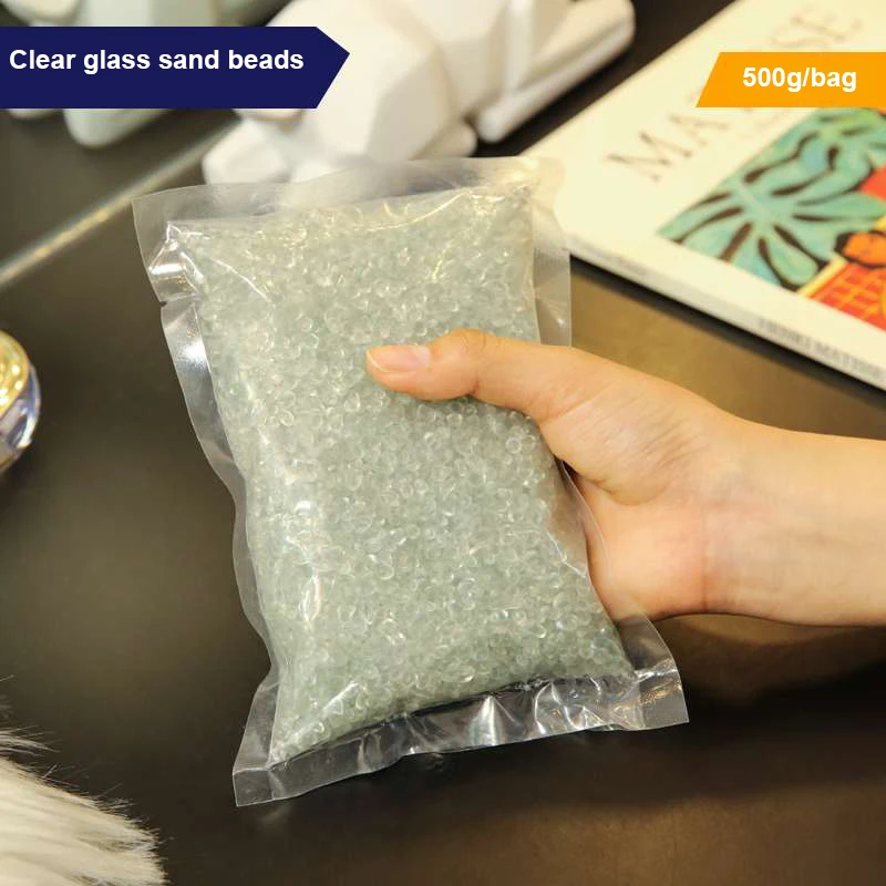 Clear Sand beads Большие женские кисти для макияжа губная помада ящик для хранения с жемчугом золото Стекло студент Косметика Щетки для хранения коробочка для жемчуга B2262 - Цвет: Clear Sand beads
