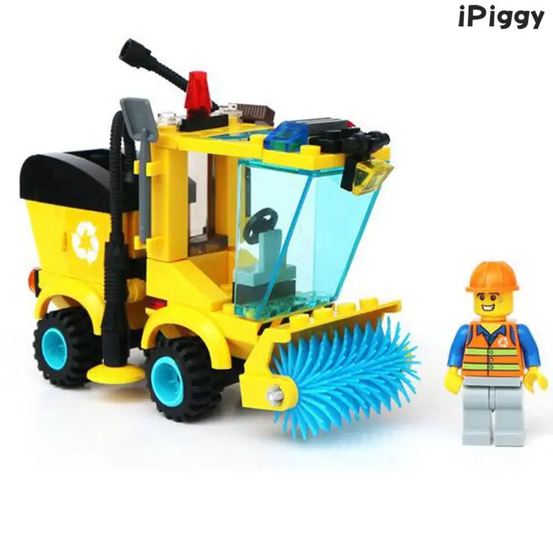 IPiggy 2018 102 шт. DIY образовательный Строительный кирпич строительный блок уборочная