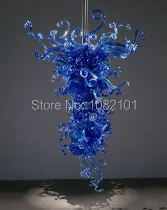 

Free Air Shipping 110/220 LED Bulb Contemporary Royal Blue Hand Blown Glass Art