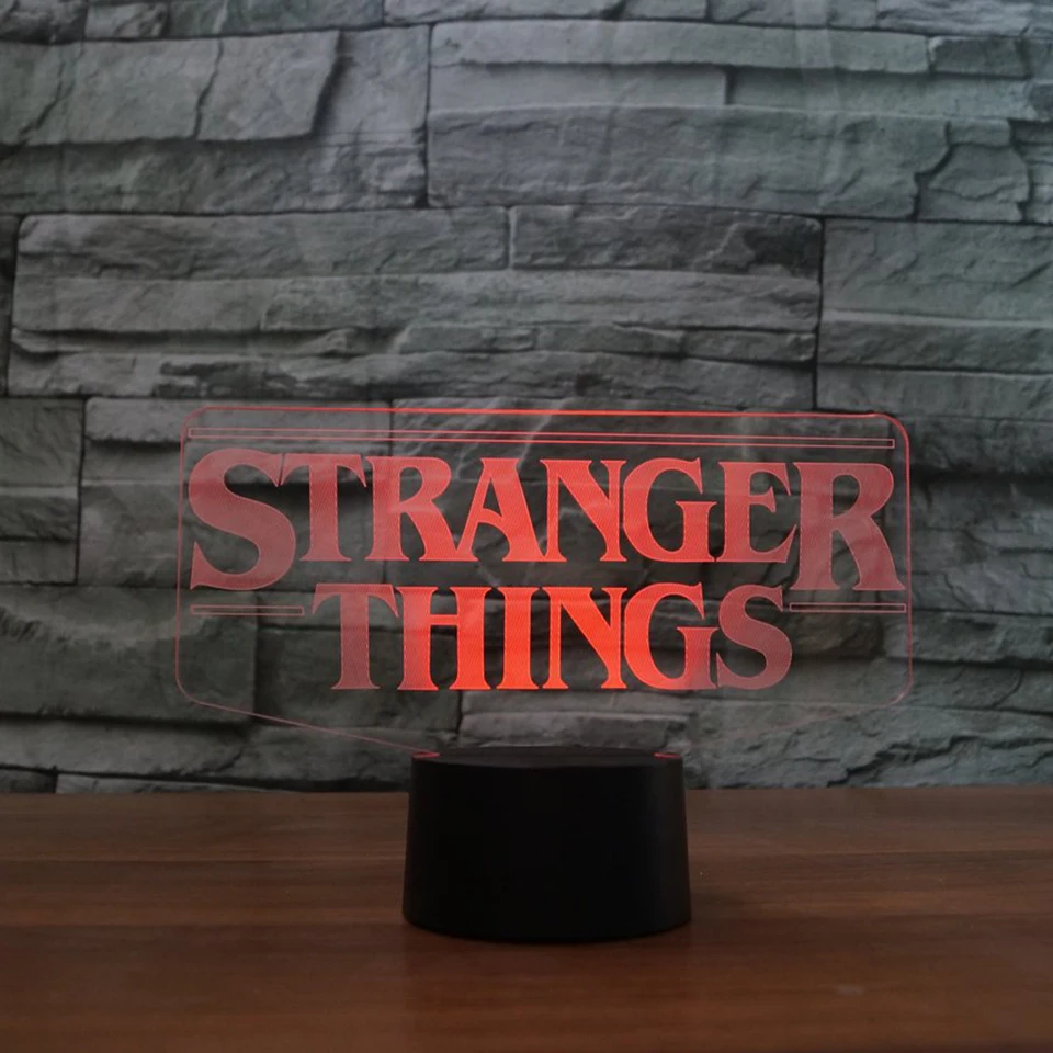7 цветов меняющая цвет 3D акриловая светодиодная светящаяся настольная лампа в