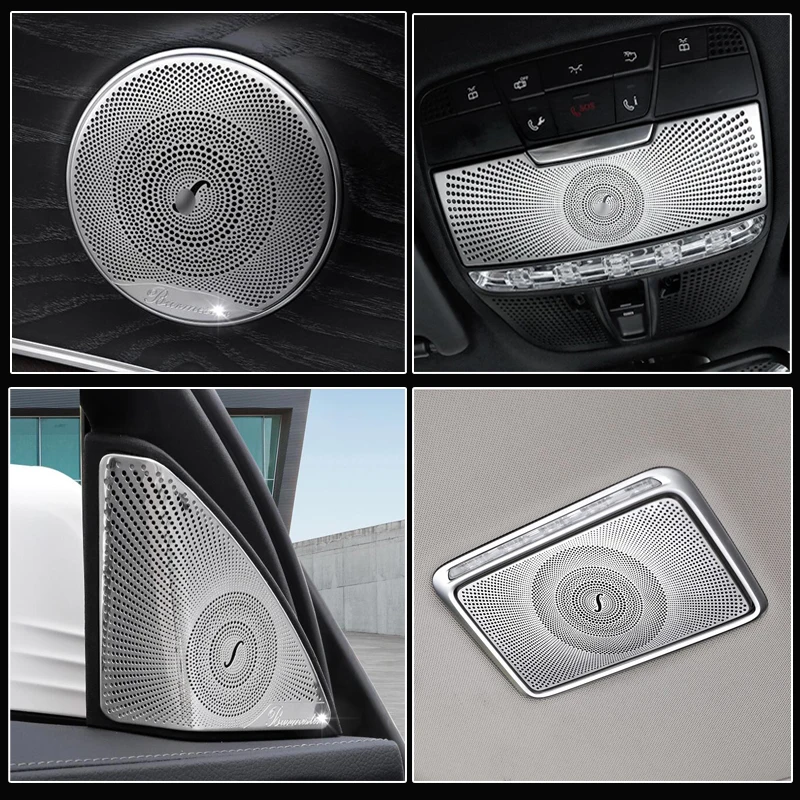 

Автомобильный Стайлинг дверной стерео аудио динамик лампа для чтения твитер отделка полосы Крышка для Mercedes Benz C W205 2015-18 автомобильные аксес...