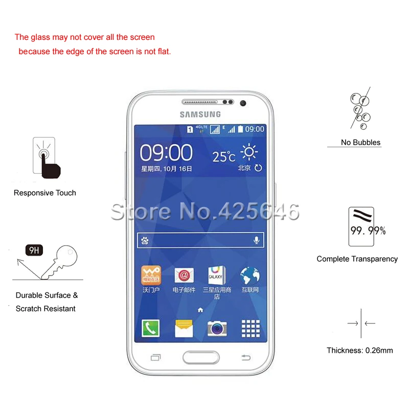 2 шт 2.5D Премиум Закаленное стекло для samsung Galaxy Core Prime G3606 G360 G3609 G360F G360H G360BT Защитная пленка для экрана