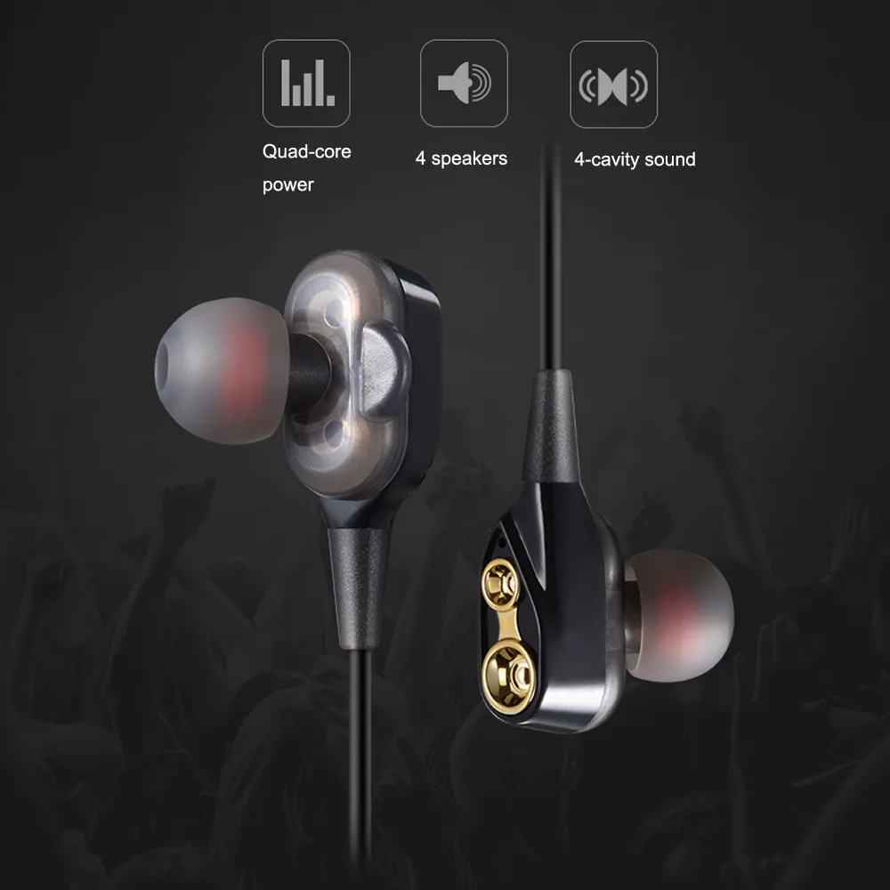 HIFI тяжелый бас двойной Динамический драйвер наушники Беспроводная Bluetooth