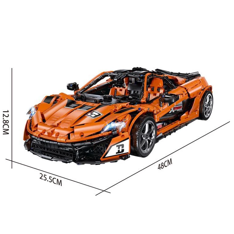 P1 гонщик совместим с Technic MOC-16915 RC супер гоночный автомобиль строительные блоки кирпичи DIY игрушки подарки для детей Для мальчиков
