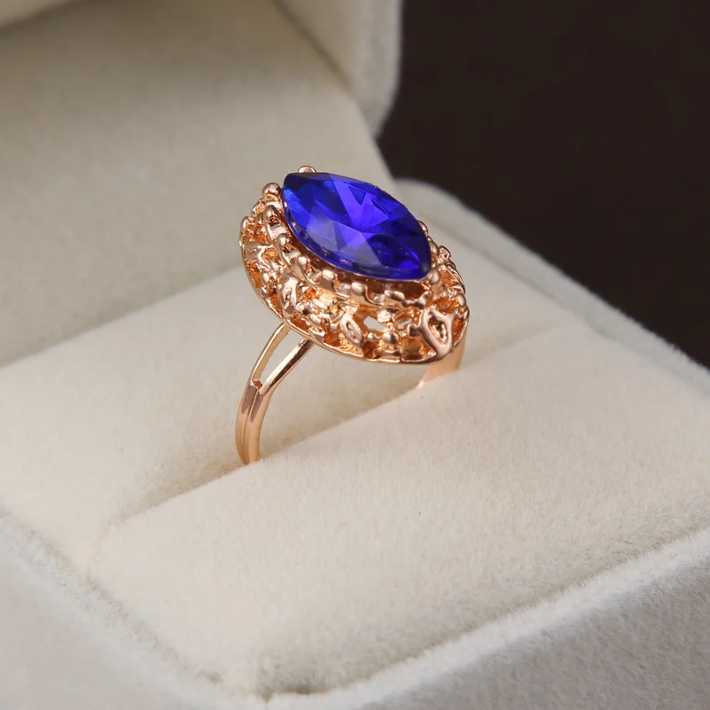 Комплект из колье серёг и кольца с подвеской в виде капли воды|colorful jewelry sets|women wedding