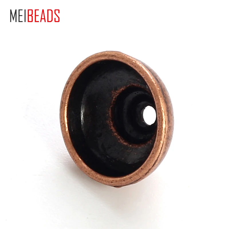 MEIBEADS винтажный цинковый сплав красный медный бисер/кисточка колпачок для