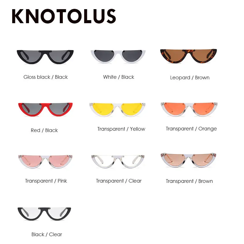 Knotolus полукадра Cateye Солнцезащитные очки для Для женщин Полу оправы