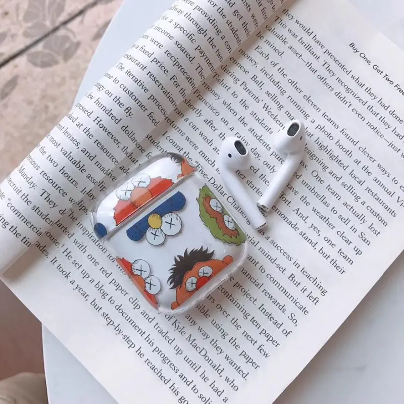 1 Tide бренд Sesame уличная Силиконовая Bluetooth беспроводная гарнитура Набор для AirPods защитный чехол Аксессуары для Apple зарядная коробка - Цвет: 1