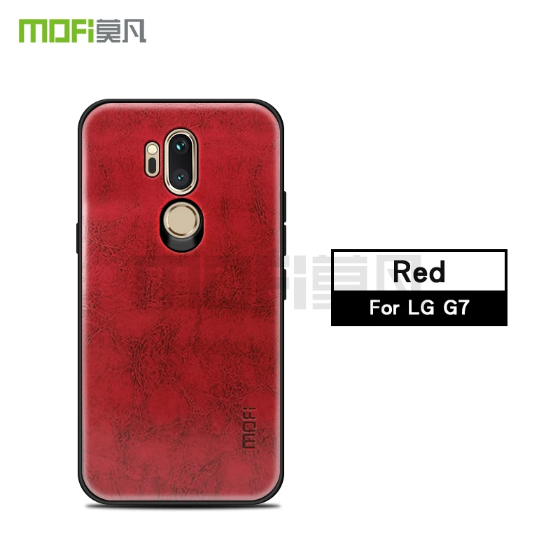 MOFi из искусственной кожи+ ТПУ+ PC чехол для LG G7 ThinQ g7 чехол для телефона s полная Защита задняя крышка для LG G 7 6," Чехол - Цвет: Красный