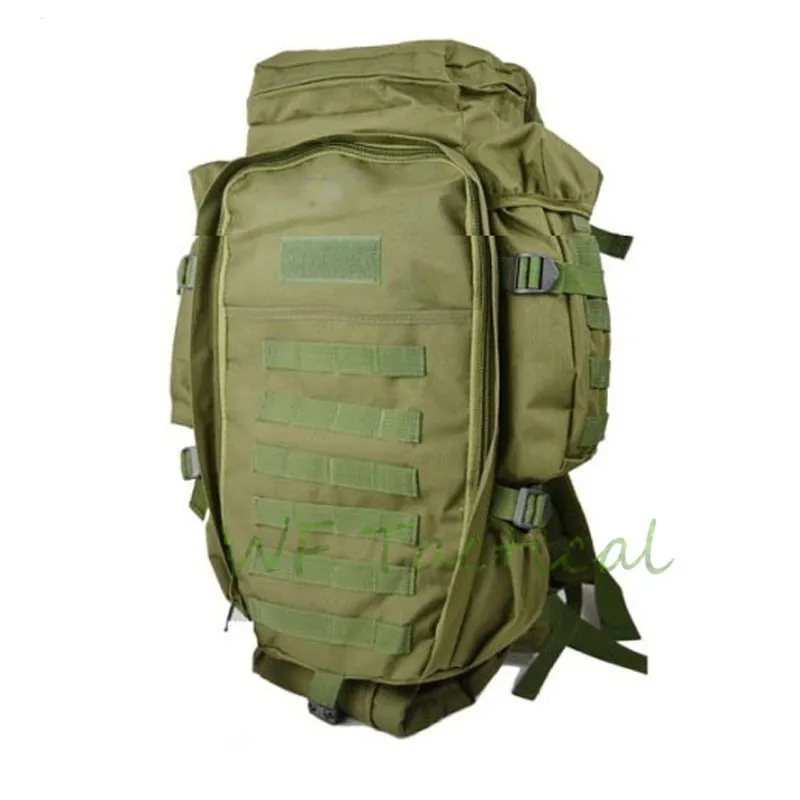 60L Открытый военный рюкзак, рюкзак, тактическая сумка для охоты, стрельбы, кемпинга, походов, путешествий - Цвет: Green