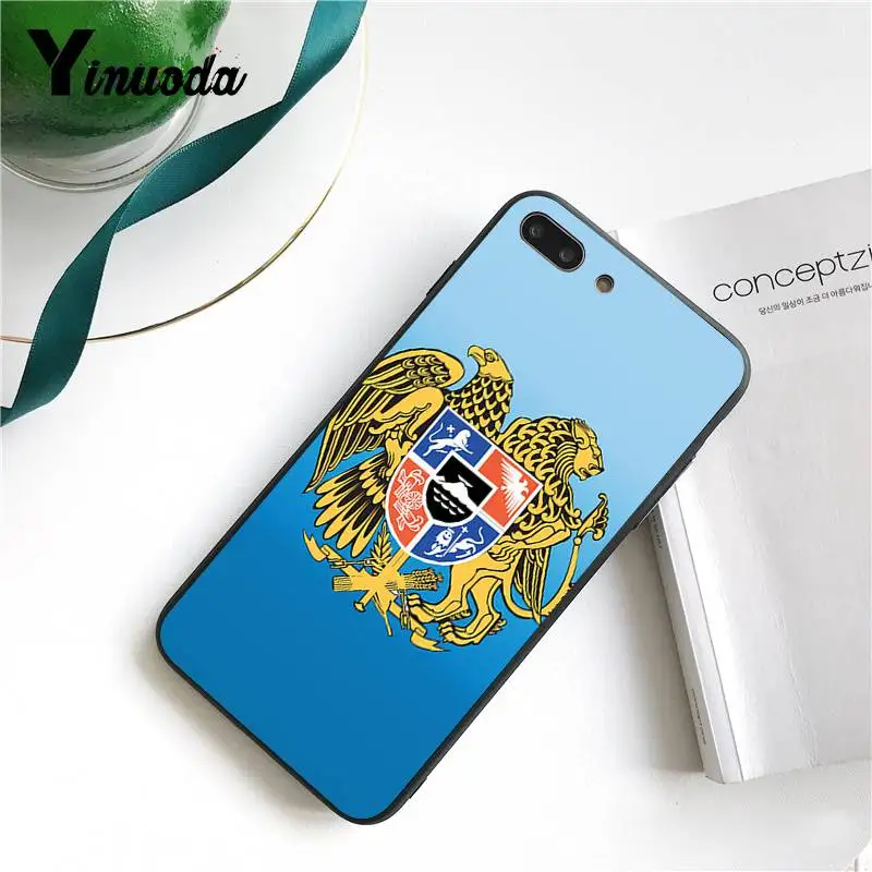 Yinuoda Armenia Россия флаг герб ультра тонкий мультфильм шаблон чехол для iPhone X 8 7 6 6S Plus X 5 5S SE XR XS XSMAX