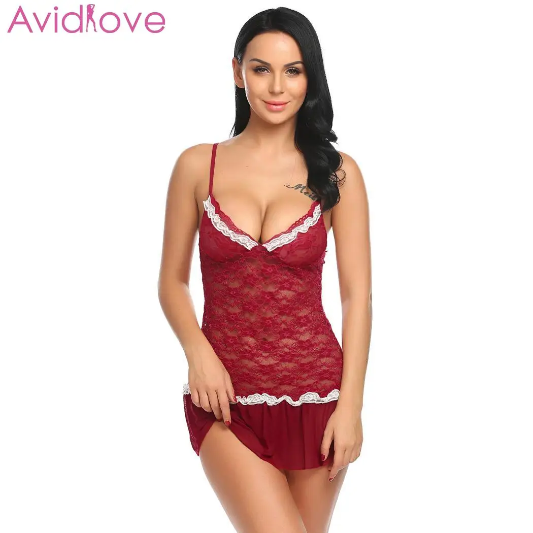 Avidlove сексуальное нижнее белье горячая эротическая Ночная сорочка Стринги Babydoll