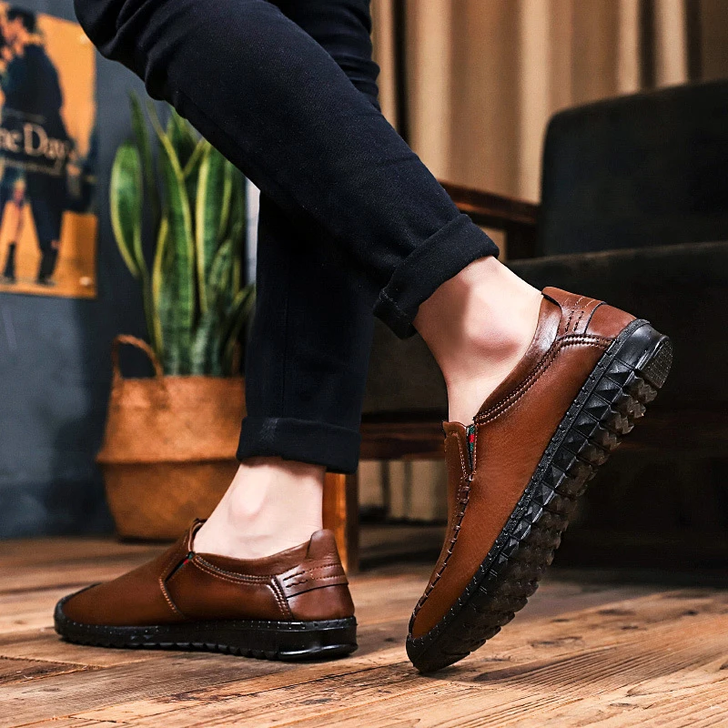 Дизайнерская мужская повседневная обувь модные мужские лоферы