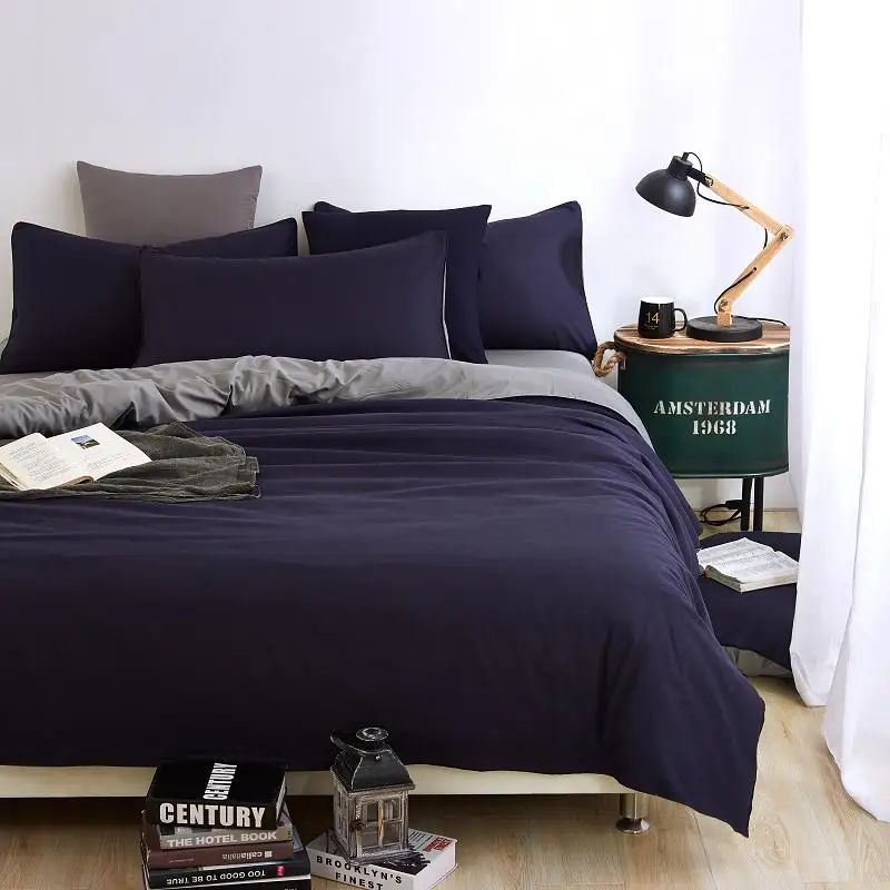 Solid Color набор постельного белья в морском стиле пододеяльник простыня наволочка
