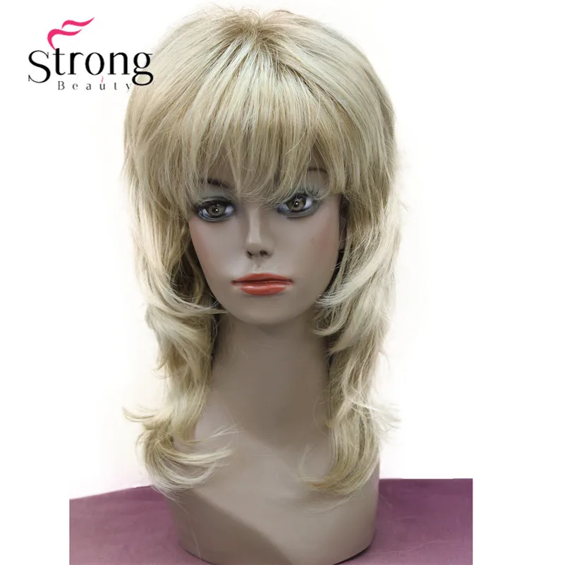 StrongBeauty женский слоистый парик из синтетических волос с темными корнями Омбре