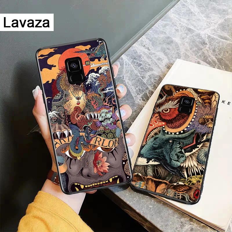 Японский стиль японского силиконового чехол для Samsung A2 Core A3 A5 A6 плюс A7 A8 A9 A10 A30 A50 A60