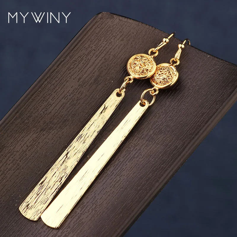 MYWINY новые модные медные пряжки ювелирные изделия Длинные металлические простые