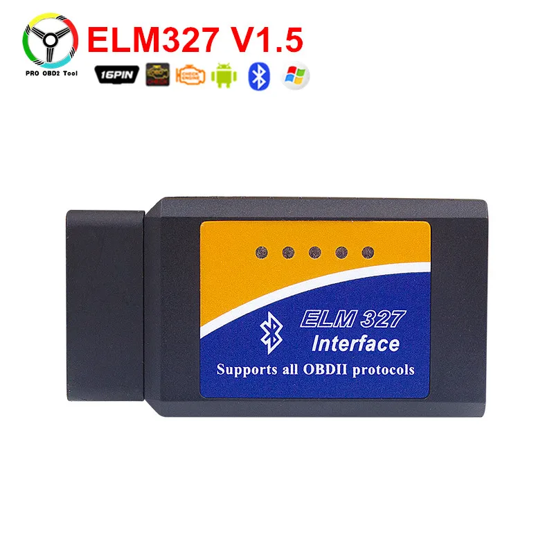 Цвет: желтый Супер Мини ELM327 V1.5 Диагностический сканер PIC18F25K80 чип 12 языков работает мульти-автомобили ELM 327 OBD2 CAN-BUS диагностический инструмент - Цвет: Цвет: желтый