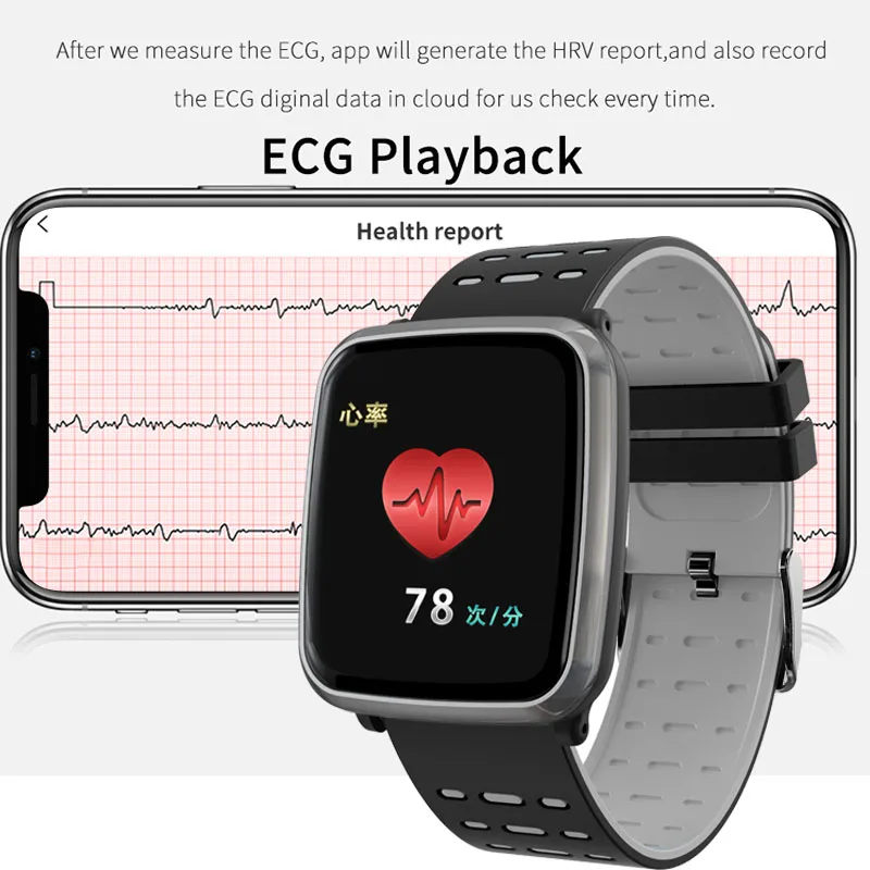 Мужские Смарт часы с пультом дистанционного управления и измерением