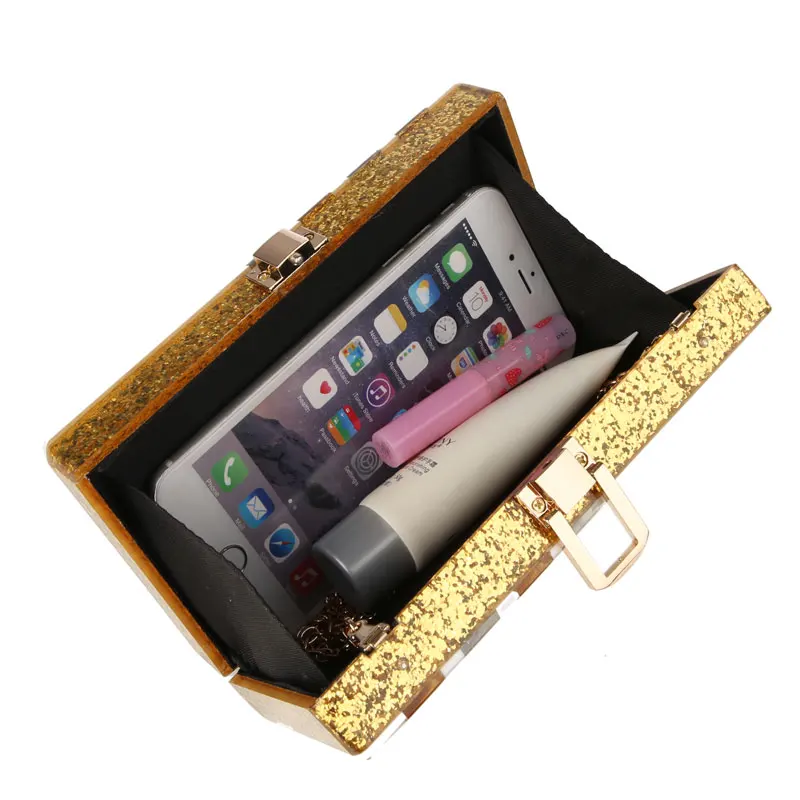 Модные Акриловые женские вечерние сумки роскошная сумка в полоску с блестками и