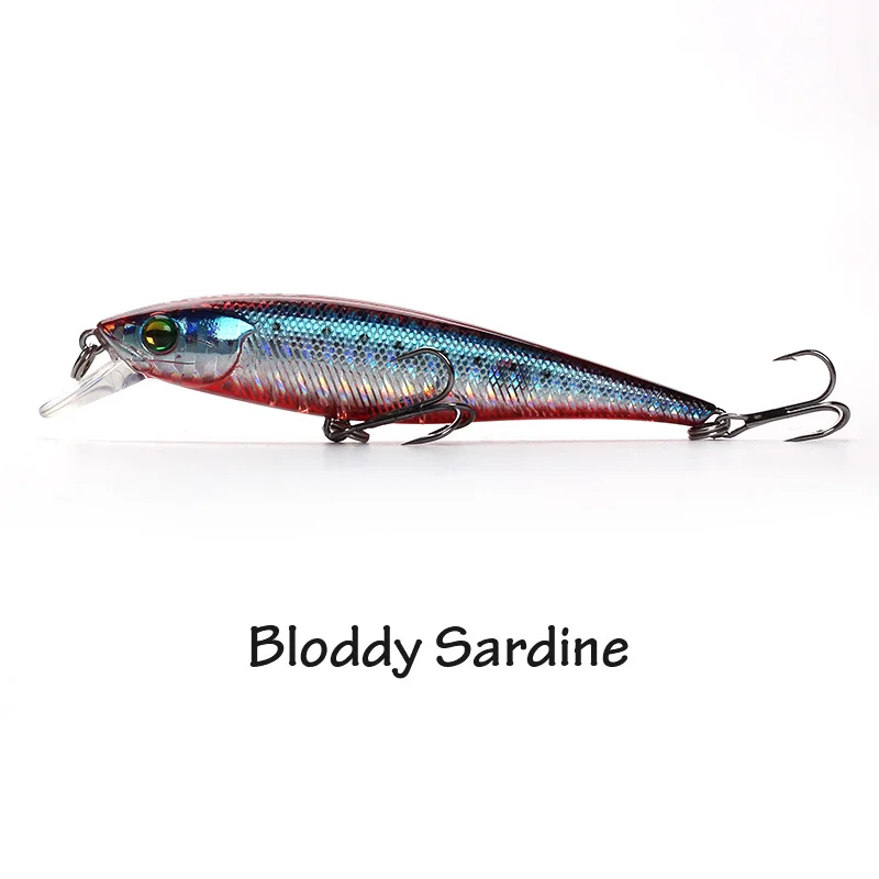 Bloddy Sardine Banshee 90 мм 10 г Джеркбейт подвесной Воблер для щуки искусственная приманка Джеркбейт Черный Гольян рыболовные приманки плавающий Жесткий Бас - Цвет: Bloddy Sardine