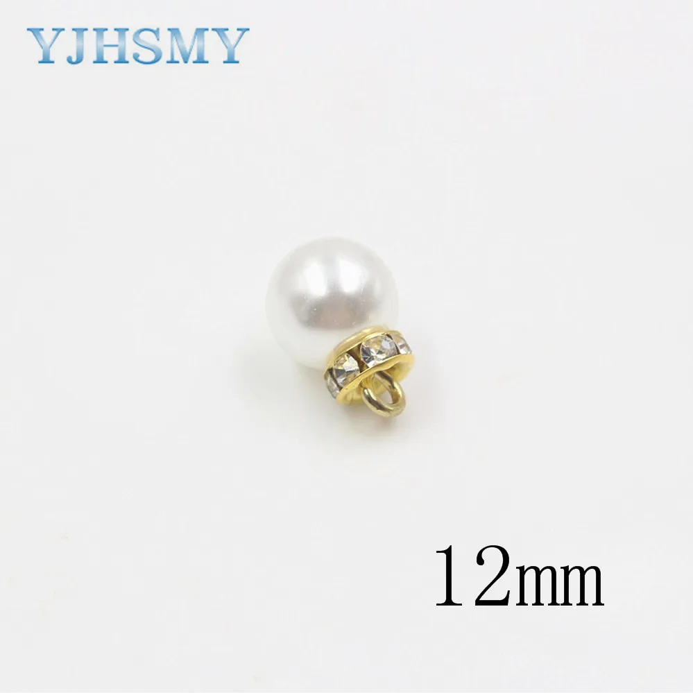 12mm Yjhsmy, 179183,10 шт./лот, 8/10/16/20 мм Высокая Женская модная весенняя Классическая обувь высокого качества; модные пуговицы с имитацией жемчуга, аксессуары, DIY ручной работы - Цвет: 12mm