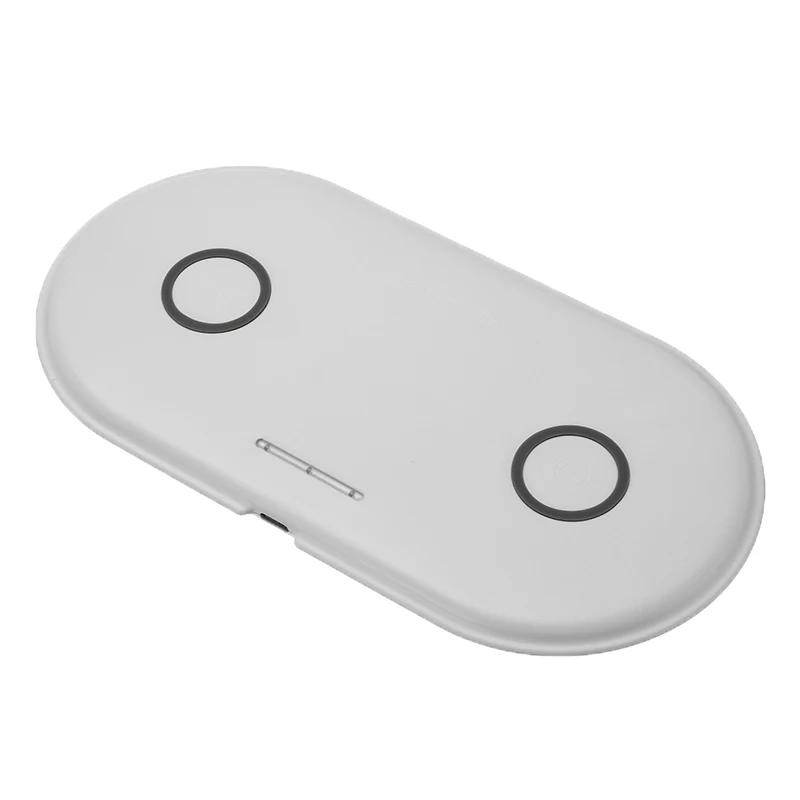 2 в 1 двойное Беспроводное зарядное устройство QI база Быстрая зарядка Pad Быстрая зарядка для iPhone 8 10 X samsung Galaxy S9 S8 S7 Edge Note8 Note9