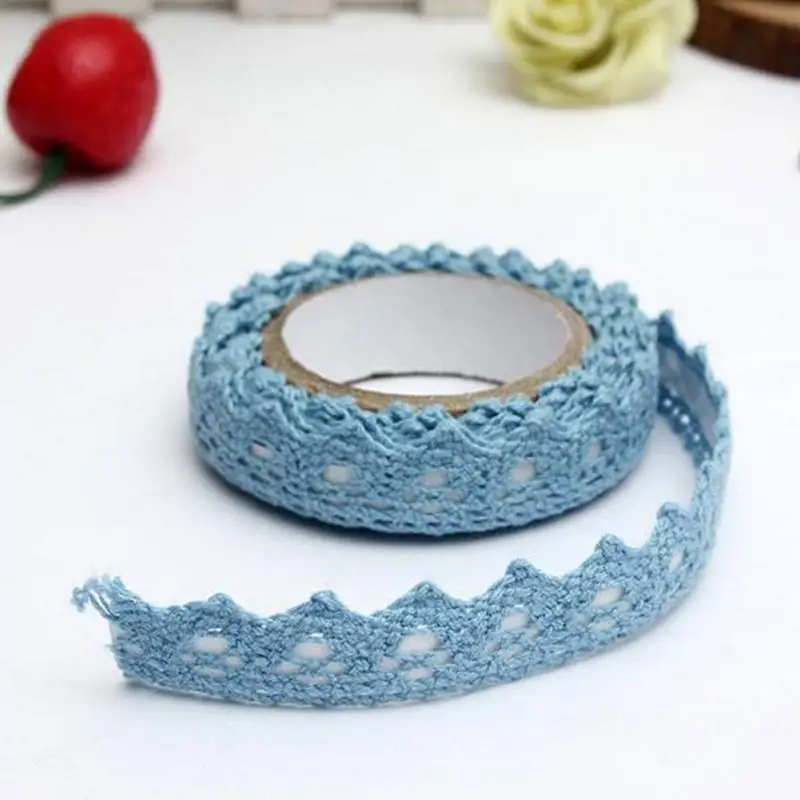 1 рулон DIY ткань кружева васи лента самоклеящаяся наклейка для скрапбукинга ткань кружева васи лента 9 цветов на выбор аксессуары для шитья#705