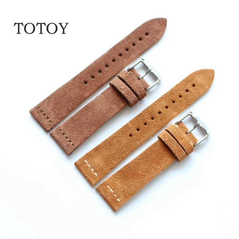 TTOY мягкий модный кожаный ремешок 18mm19mm20mm21mm22mm классический ретро мужской и