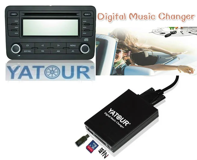 Автомобильный MP3-плеер Yatour для VW Passat Audi A4/S4 Skoda Octavia Seat Ibiza USB SD AUX цифровой музыкальный проигрыватель Bluetooth интерфейс