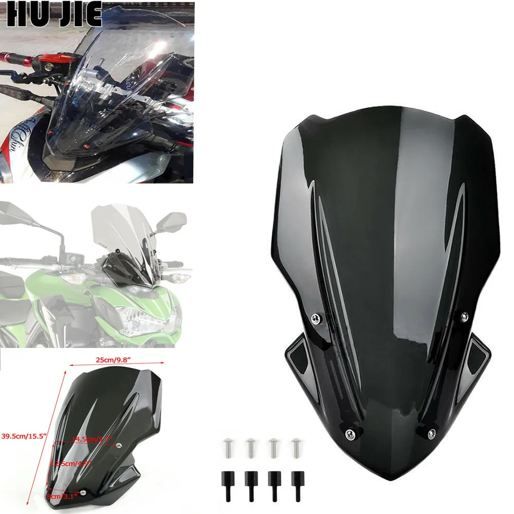 

Кронштейн ветрового стекла мотоцикла Z 900 для Kawasaki Z900 2017 2018, ветрозащитный экран, ветрозащитный экран, аксессуары, черный