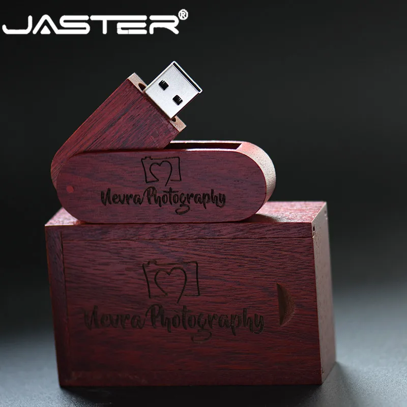 Usb флеш накопитель JASTER деревянный с логотипом под заказ в коробке 4 ГБ 8 16 32 64 ГБ|USB