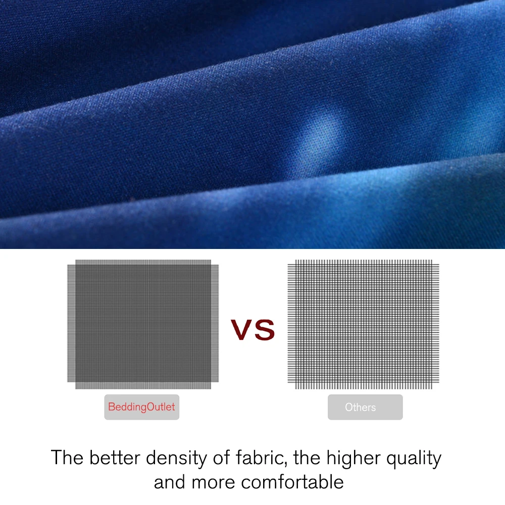 BeddingOutlet Moon And Ocean Duvet Cover Set Bed Spread Cool 3D Print Bedlinen Soft Blue Bedding 3pcs Twin Full Queen King |