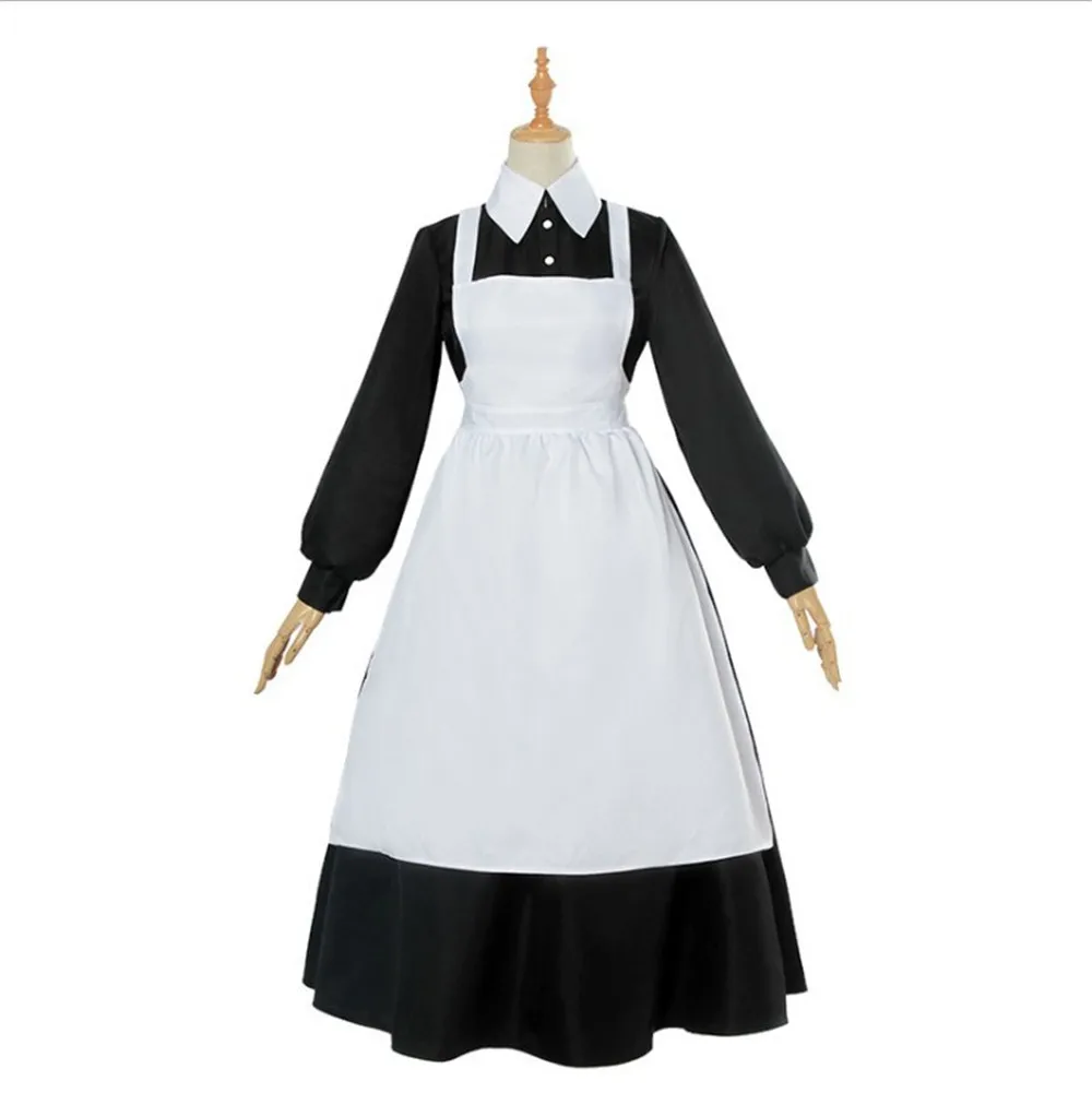 Yakusoku no Neverland Косплей Костюм обещанный Isabella женское платье горничной костюм аниме