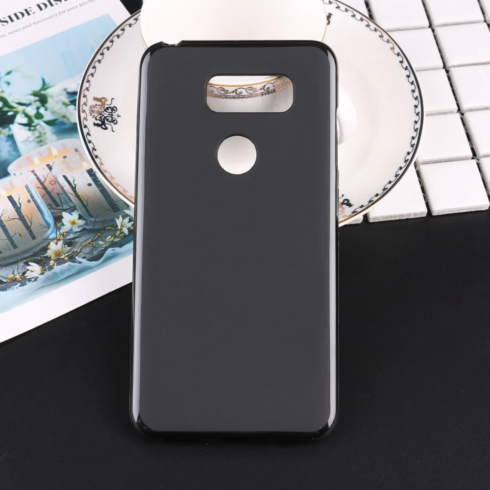 Для LG V30 V30s V35s тонкий Q чехол матовый Пудинг Мягкий ТПУ силиконовый Задний Бампер Защитный чехол Fundas - Цвет: Черный