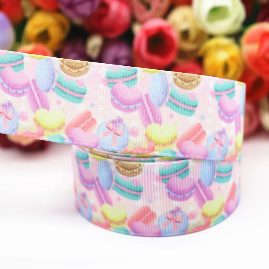 50 Yards Love Heart/Cake Printed Grosgrain Ribbon 1&quot 25MM For Hair Bows DIY Crafts Handmade Accessories M19042302 | Дом и сад