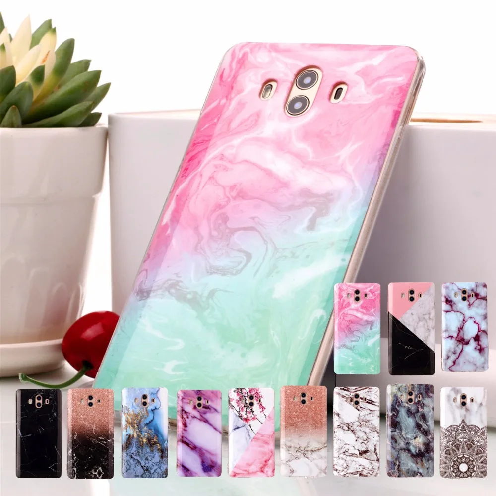 Мраморный чехол из ТПУ для Huawei Mate 10 Pro Ультратонкий силиконовый телефона Lite/Maimang