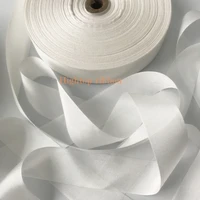 36mm 10m 30m 90m per roll white genuine undyed white pure silk ribbon for embroidery and handcraft project free shipping