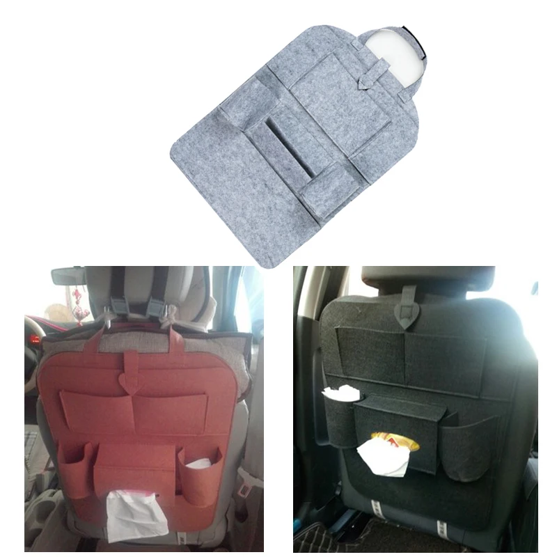 

Car Organizer Backseat Holder Car Seat Back Storage Bag Stowing Tidying Back Pocket Felt Cover