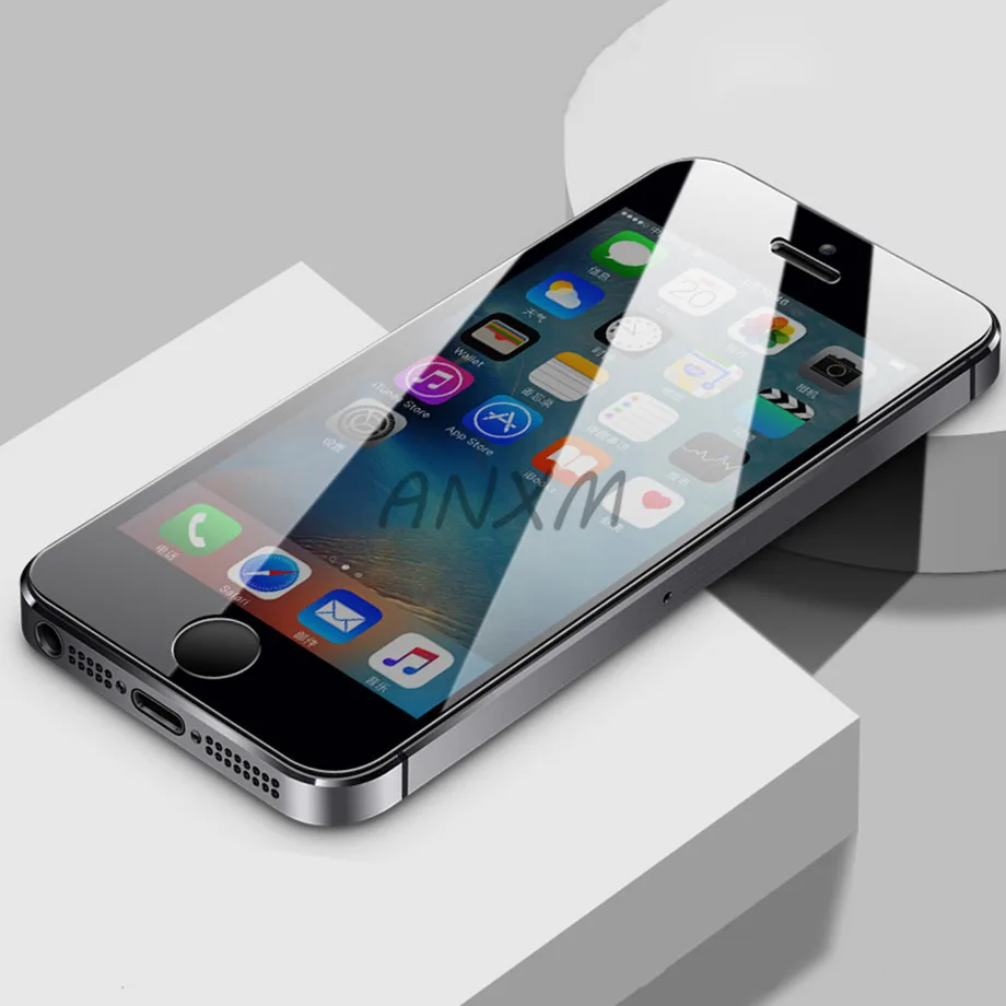 2 шт./лот закаленное стекло для Apple iPhone 5S 5 SE 5C защита экрана 9H анти Blu-Ray стекло для iPhone 5 Se защитная пленка, стекло